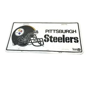 Pittsburgh Steelers Vintage 1990's Metal License Plate